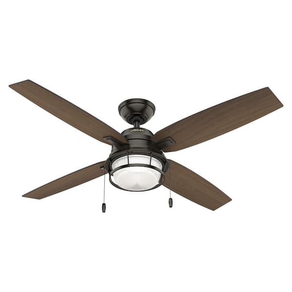 Hunter Ocala 52 in. LED Indoor/Outdoor Noble Bronze Ceiling Fan with Light