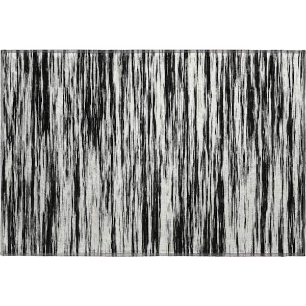 Addison Rugs Mayfield Premium Machine Washable Abstract AMF951 Black 2 ft. x 3 ft. Area Rug