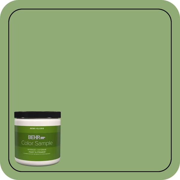 BEHR PREMIUM PLUS 8 oz. #430D-5 Geranium Leaf Semi-Gloss Interior/Exterior Paint & Primer Color Sample