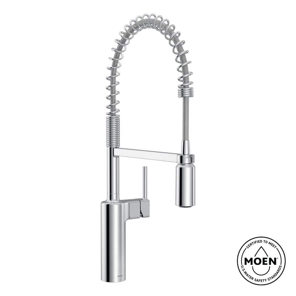 Inara Chrome 23.17 in. H Spring Pull Down Kitchen Sprayer Faucet with 360° Spout Swivel and PowerBoost price history on PriceWatchPro