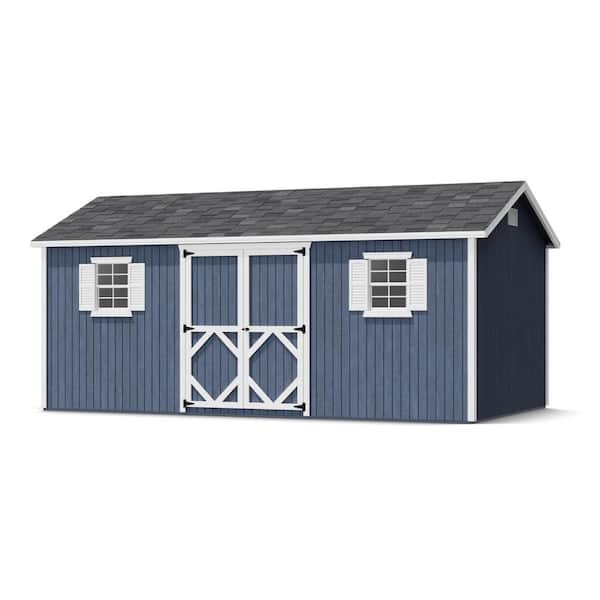 Little Cottage Co. Classic Workshop 10 ft. x 18 ft. Outdoor Wood Storage Shed Precut Kit with Operable Windows (180 sq. ft.)