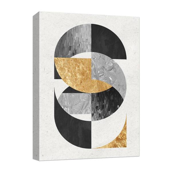 PTM Images Golden Circles II'' Canvas Abstract Wall Art 10 in. x 12 in.