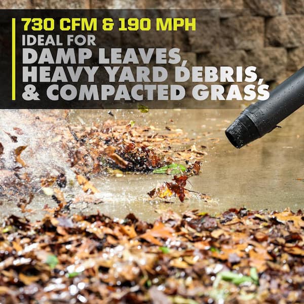 RYOBI - 40V HP Brushless Whisper Series 190 MPH 730 CFM Cordless Battery Jet Fan Leaf Blower with (2) 4.0 Ah Batteries & Charger