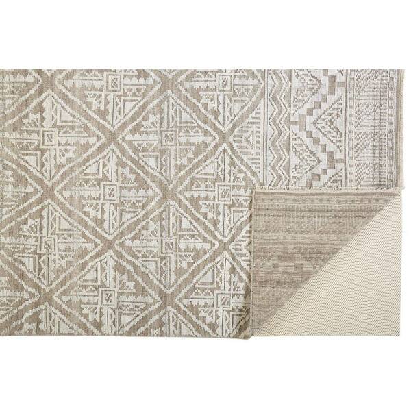 2 ft. x 3 ft. Gray, Ivory Geometric Area Rug