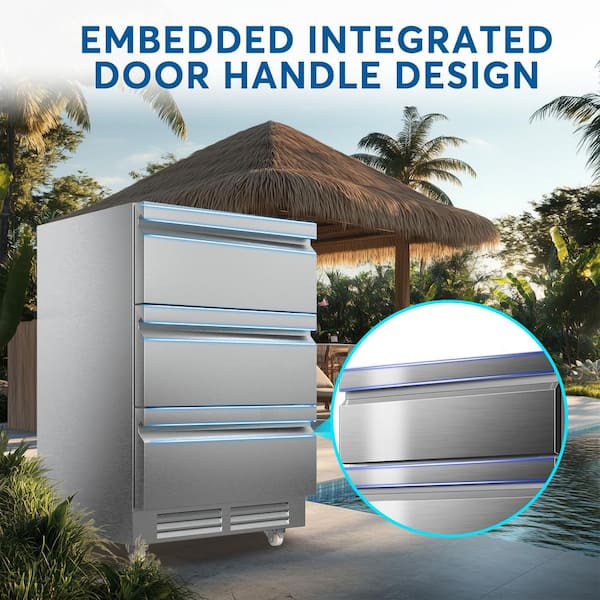 TAZPI 4.9 cu. ft. 24 in. 200-Can Built-in/Freestanding Triple