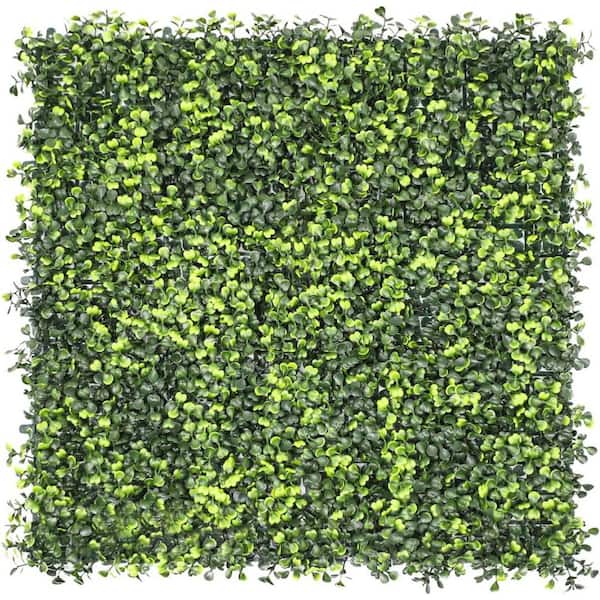 BANSA ROSE 20 in. H x 20 in. W Plastic Artificial Ivy Laurel Wood Hedge Privacy Garden Fence for Home Backyard Garden, 1-Pieces