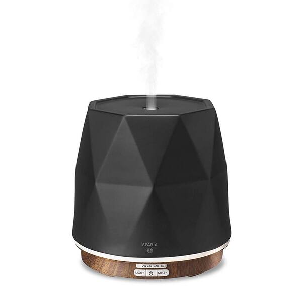 SPARIA Matte Black 300 ml Ceramic Ultrasonic Aromatherapy Essential Oil Diffuser