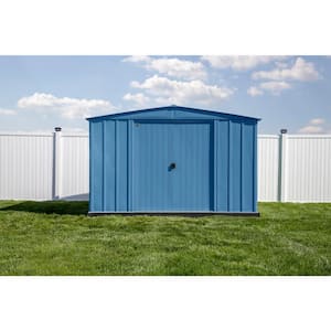 10 ft. x 7 ft. Blue Metal Storage Shed With Gable Style Roof 64 Sq. Ft.