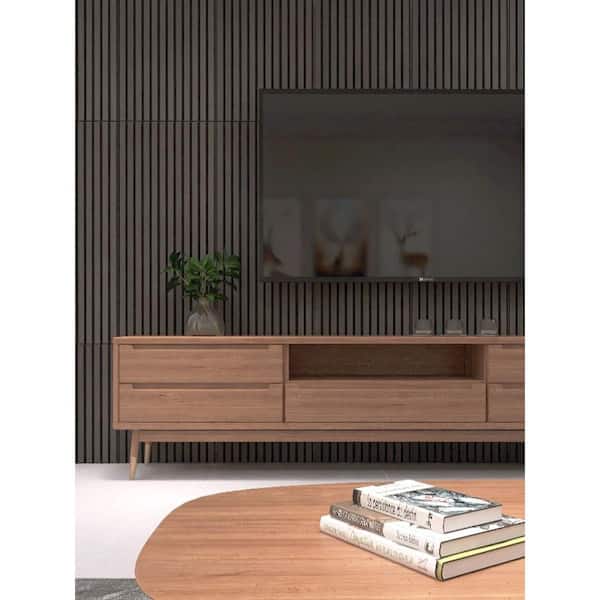 Afoxsos Acoustic 1/4 in. T x 18.9 in. W x 3 ft. L Shiplap Finished