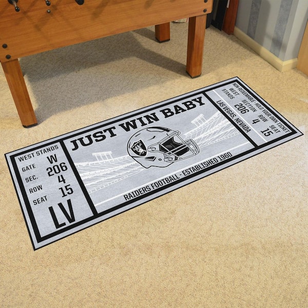 NFL - Las Vegas Raiders 30 in. x 72 in. Indoor Ticket Runner Rug