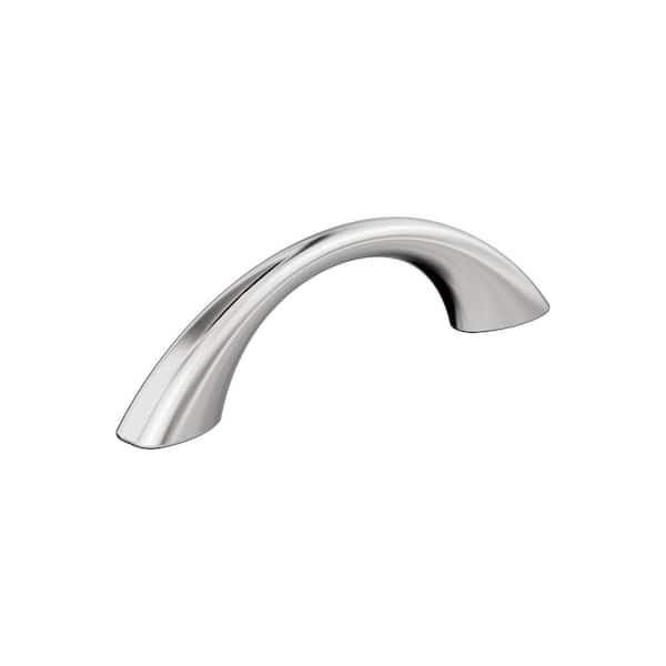 Vaile 3 in. (76mm) Modern Polished Chrome Arch Cabinet Pull