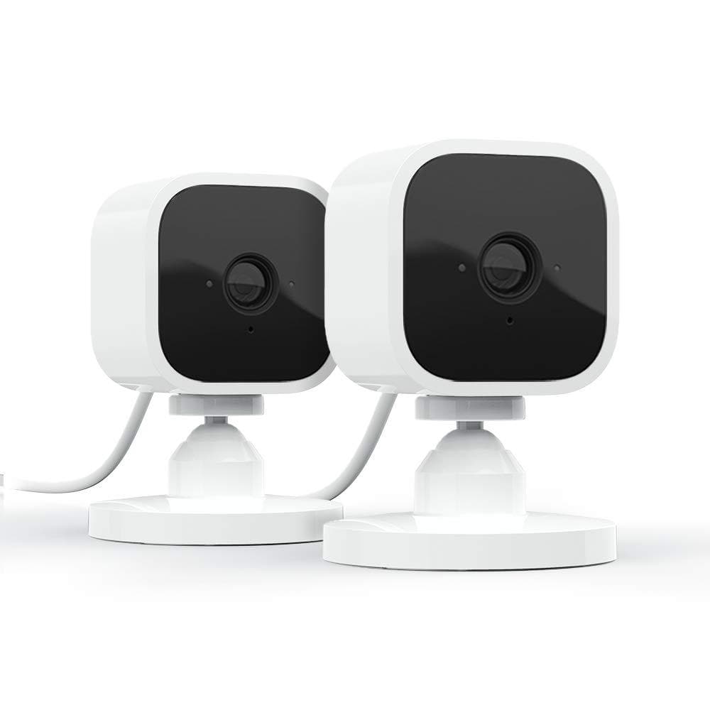 Blink Mini Indoor Wired 1080p WiFi Security Camera White (2Pack