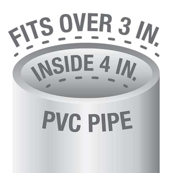 3 in. to 4 in. PVC Drain with 5 in. Stainless Steel Screw-Tite Strainer