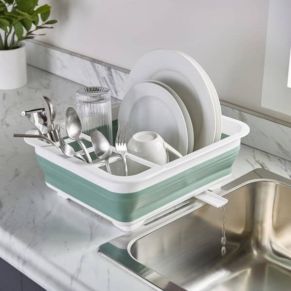 Collapsible Dish Rack in Sage
