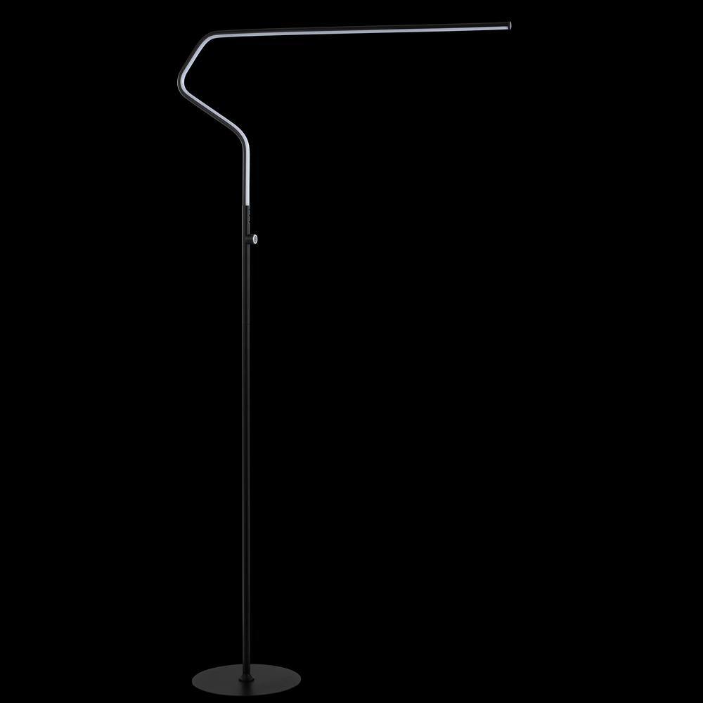 Julian Minimalist Arc 65.25" Black Matte Metal Floor Lamp