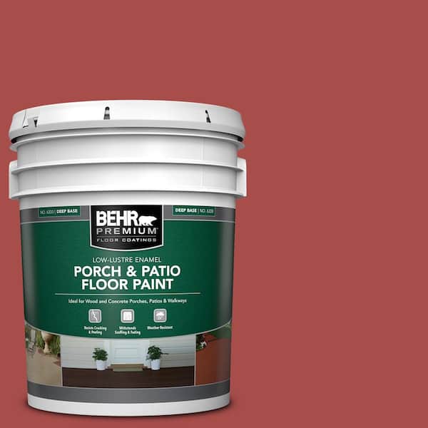 BEHR PREMIUM 5 gal. Home Decorators Collection #HDC-CL-09 Persimmon Red Low-Lustre Enamel Int/Ext Porch and Patio Floor Paint