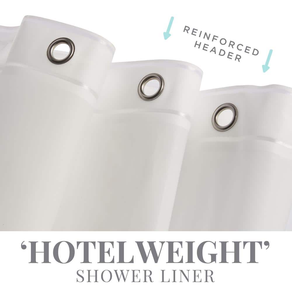 Heavy Weight Frost PEVA Shower Curtain Liner with Stainless Steel Grommets