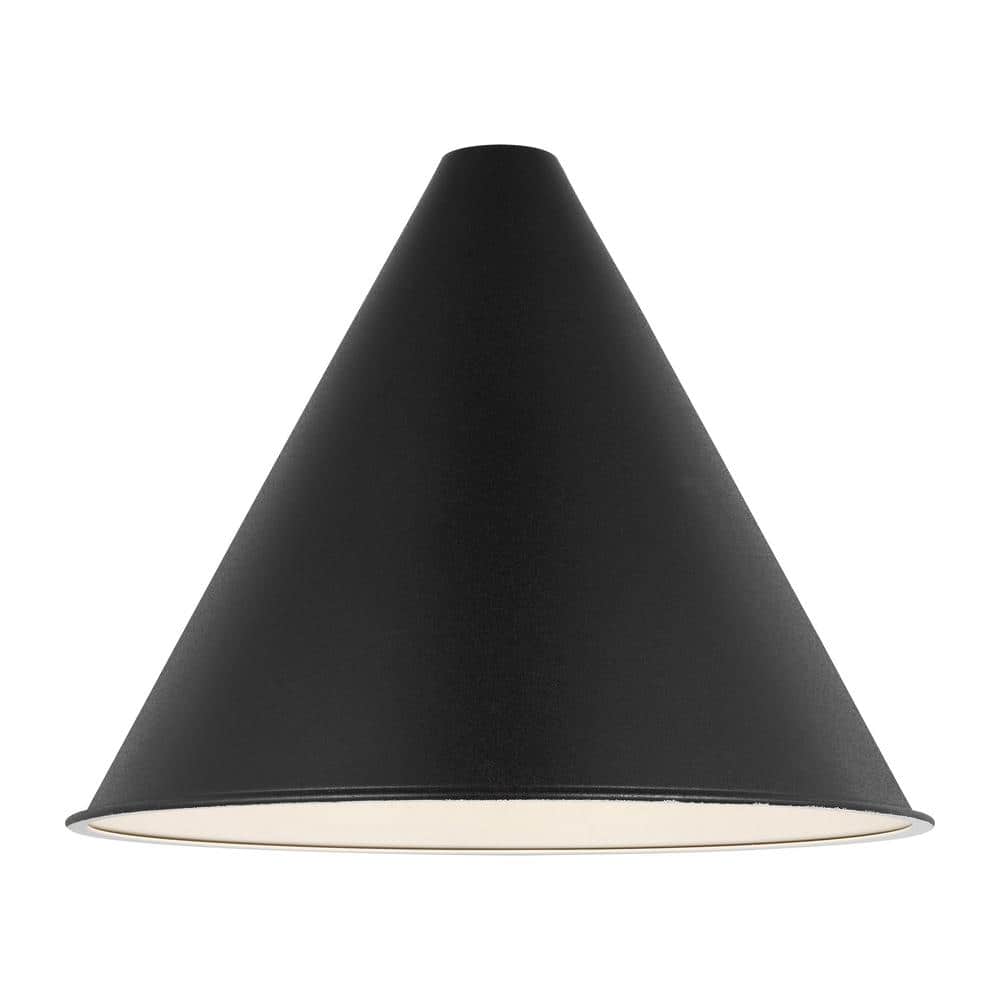 Black Aluminum Mid-Century Modern Outdoor Wall Lantern