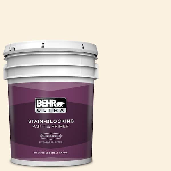 BEHR ULTRA 5 gal. #W-F-300 Cotton Whisper Extra Durable Eggshell Enamel Interior Paint & Primer