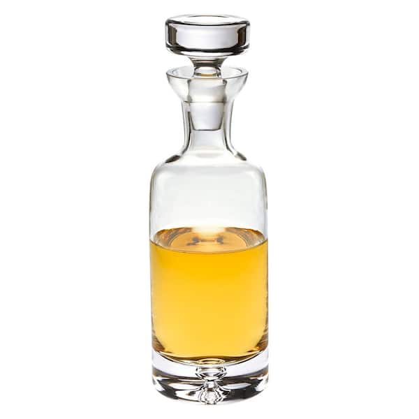 Badash Crystal 32 oz. 10 in. High Galaxy Lead Free European Mouth Blown Cylinder Shape Crystal Decanter