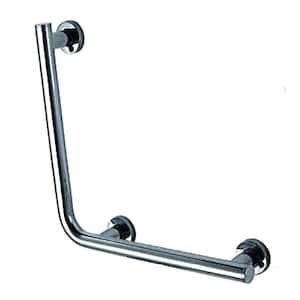 Z-Series 22 in. Concealed Screw L-Shaped Right-Hand Grab Bar in Brushed Stainless