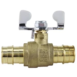 3/4 in. Brass PEX-A Barb Ball Valve with Tee Handle