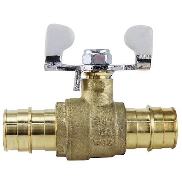 Apollo 3/4 in. Brass PEX-A Barb Ball Valve with Tee Handle