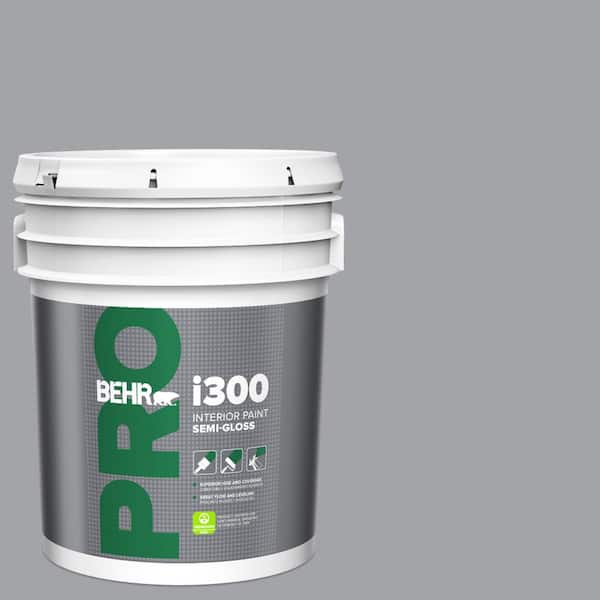5 gal. #N530-4 Power Gray Semi-Gloss Interior Paint