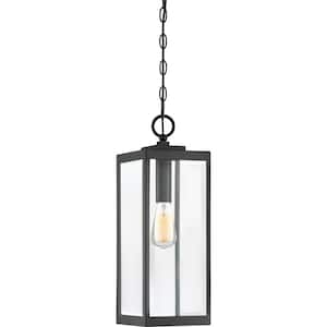 Westover 1-Light Earth Black Chandelier with Clear Beveled Glass