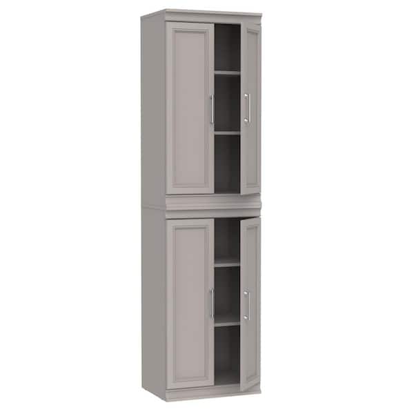 ClosetMaid Modular Storage 21.38 in. W Smoky Taupe Reach-In Tower Wall Mount 6-Shelf Wood Closet System