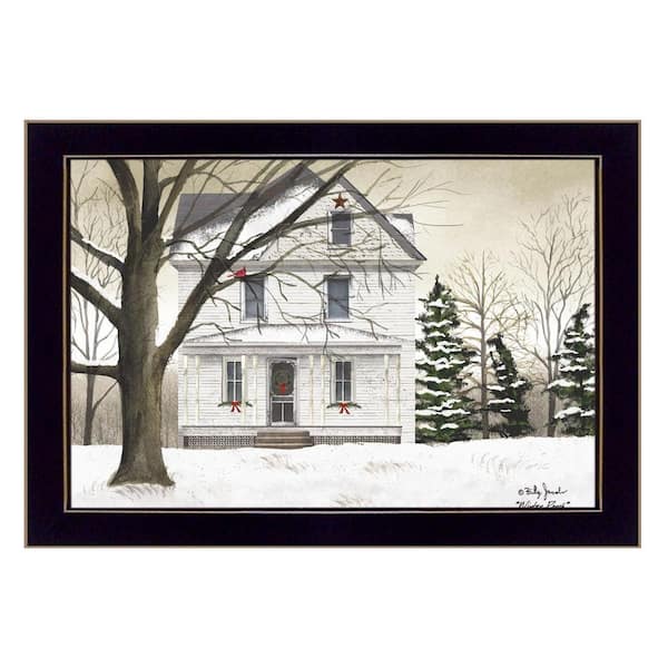 HomeRoots Charlie Winter Porch 1-Piece Framed Wall Art 14 in. x 18 in.