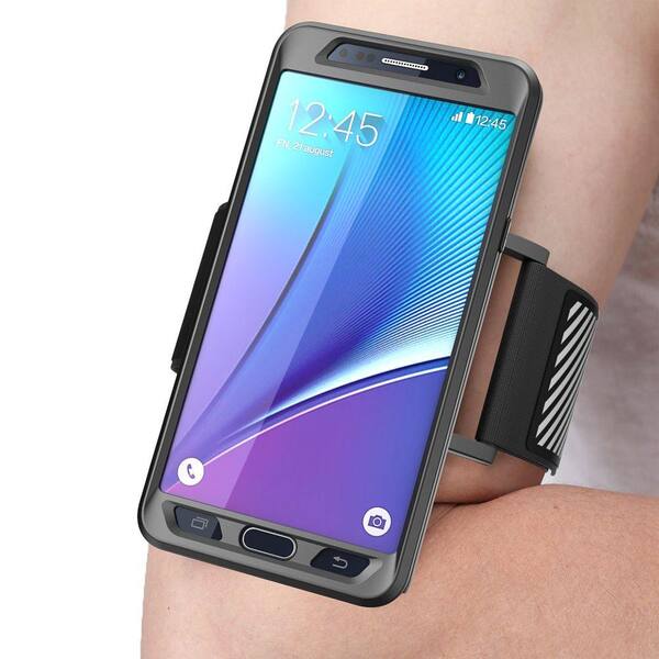 SUPCASE Galaxy Note 5 Flexible Sport Armband and Case Combo, Black