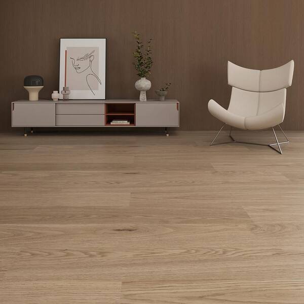 SUPEROAK Warm Hickory 12 mm T x 9.8 in. W x 73 in. L Waterproof