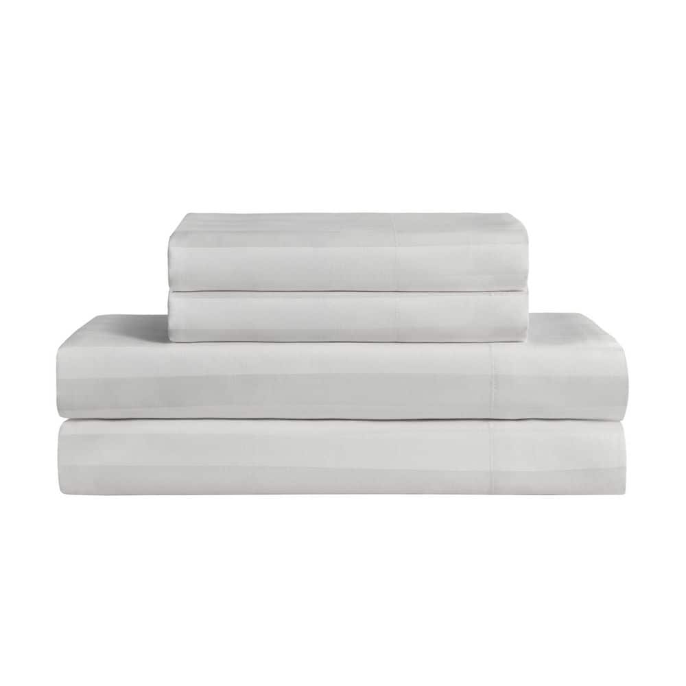 Regal Dreams 4-Piece White Striped Cotton King Deep Pocket Sheet Set price history on PriceWatchPro