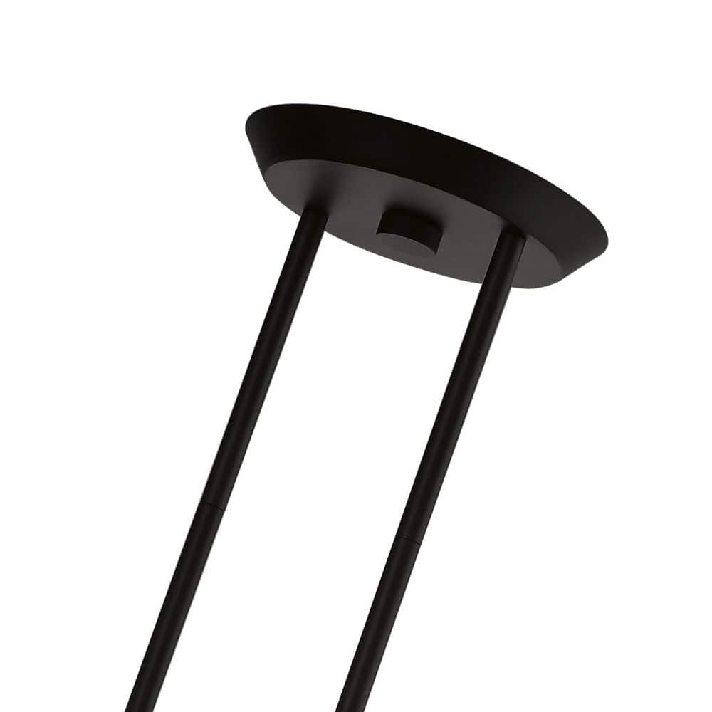 Devone 4-Light Black and Brushed Nickel Linear Chandelier