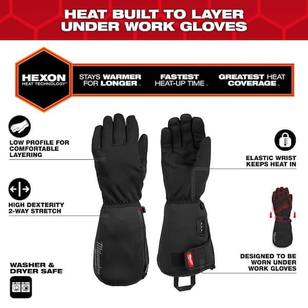 Milwaukee Unisex X-Large Heated Gloves Liner's M701B-21XL - The
