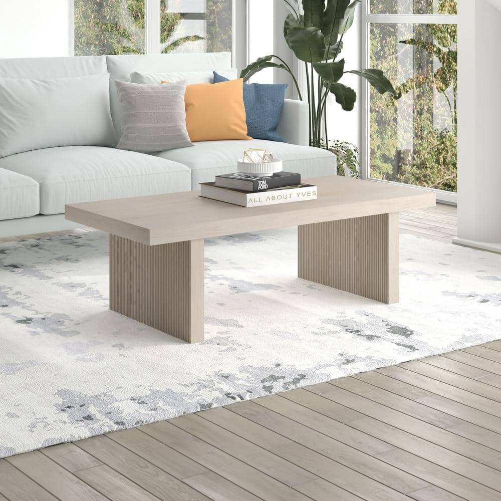Meyer&Cross Soren 47.5 in. Alder White Rectangle MDF Top Coffee Table CT2246