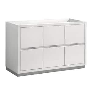 Valencia 48.00 in. Bath Vanity Cabinet Only in Glossy White