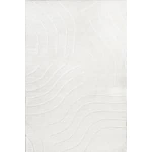 Camari White Doormat 3 ft. x 5 ft. Solid Area Rug