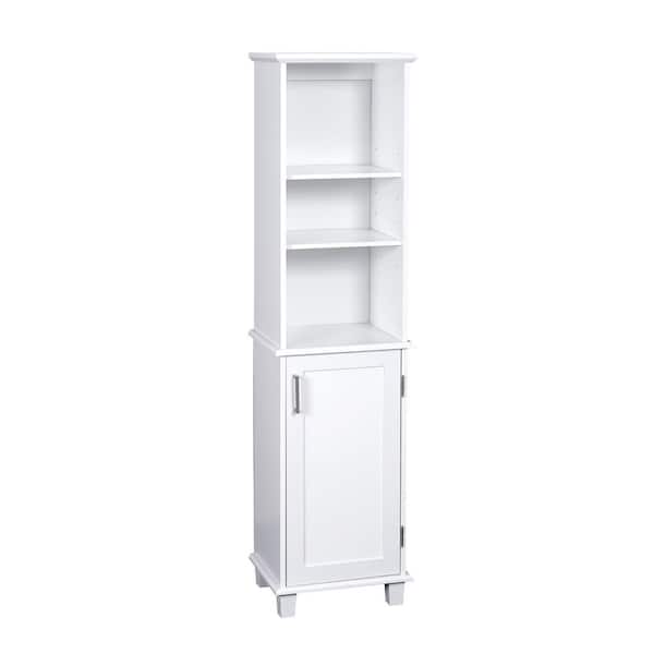 Shaker Style 16 in. W x 12 in. D x 62.25 in. H Linen Cabinet in White