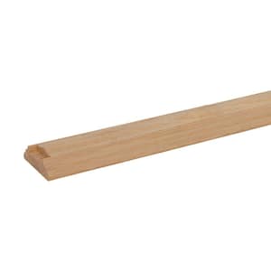 Stair Parts 6045 16 ft. Unfinished Red Oak Shoe Rail with Crown Fillet
