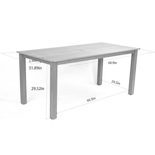 66.9 in. W x 31.89 in. D x 29.52 in. H Carbon Gray Stainless Steel