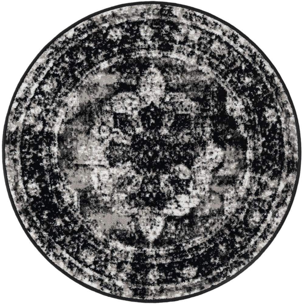 Sofia Salle Garnier Black 3 ft. 3 in. x 3 ft. 3 in. Area Rug price history on PriceWatchPro