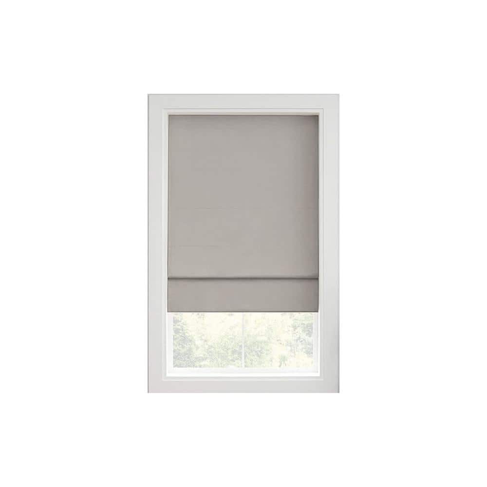 Gray Cordless Blackout Fabric Roman Shade 23x64