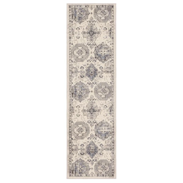 Mohawk Home Aurora Pearl 2 ft. 1 in. x 5 ft. Traditional Ornamental Khotan Runner Rug