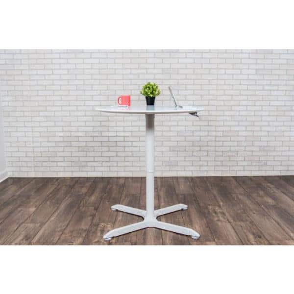 Luxor 36 in. Pneumatic Height Adjustable Square Cafe Table LX 