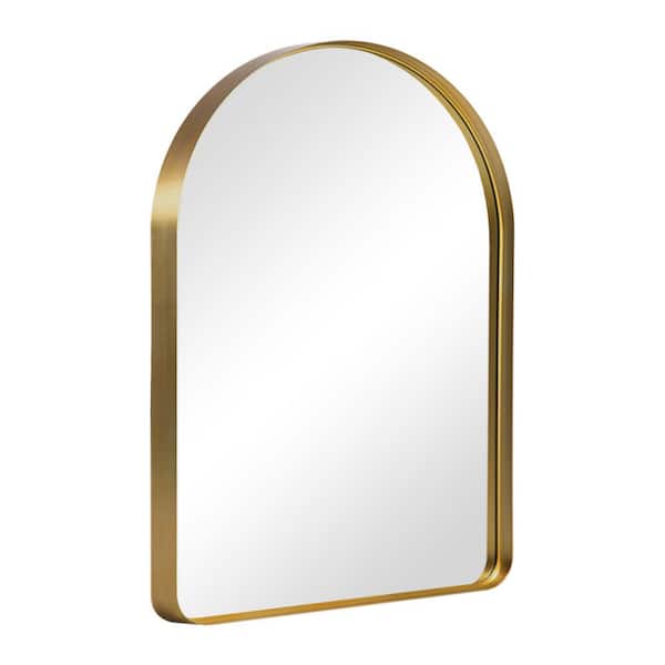 Dovelina 31 in. W x 71 in. H Alloy Aluminum Metal Framed Modern Gold Floor Leaning Mirror