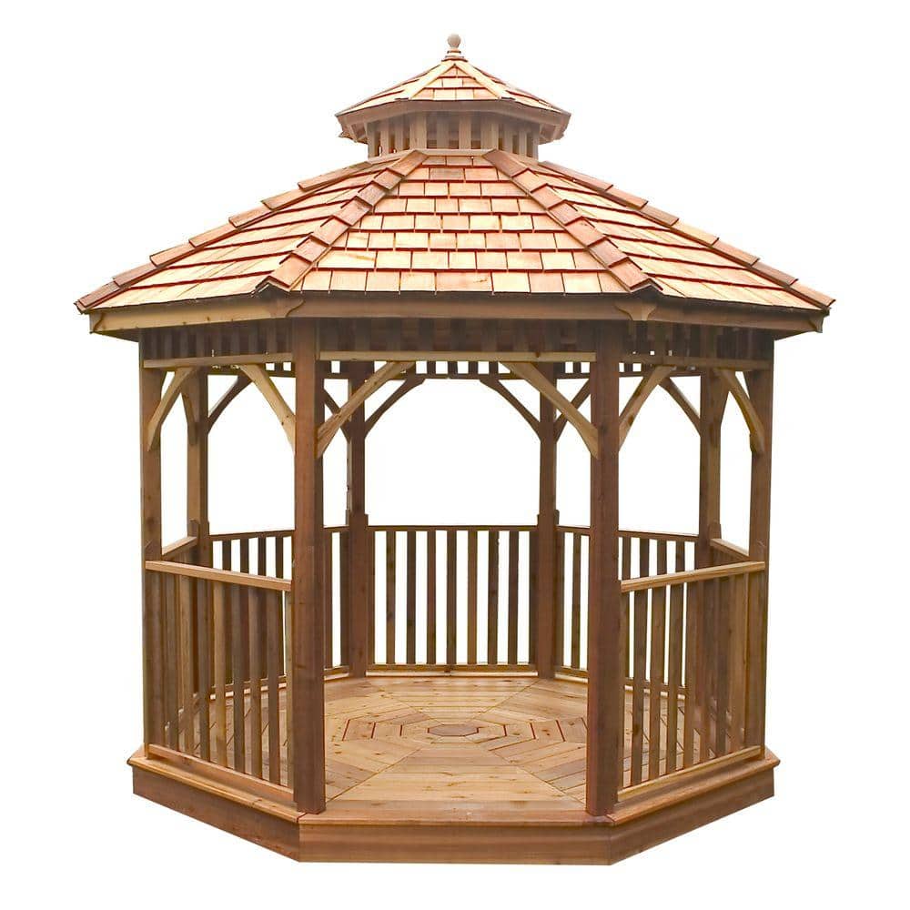 Outdoor Living Today 10 Ft Bayside Octagon Panelized Gazebo Bayside10 The Home Depot