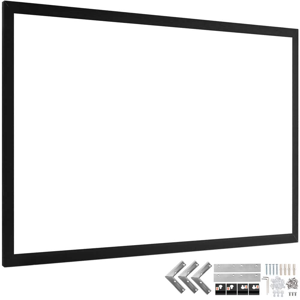 VEVOR Projector Screen Fixed Frame 100 in. 16:9 4K HD Movie Screen with  Aluminum Frame Projection Screen Wall Mounted TYPM100IN16-9HK01V0 - The  Home Depot