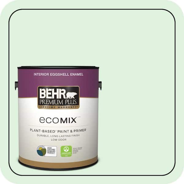 1 gal. #P400-1 Mischievous Eggshell Enamel EcoMix Plant-Based Interior Paint & Primer
